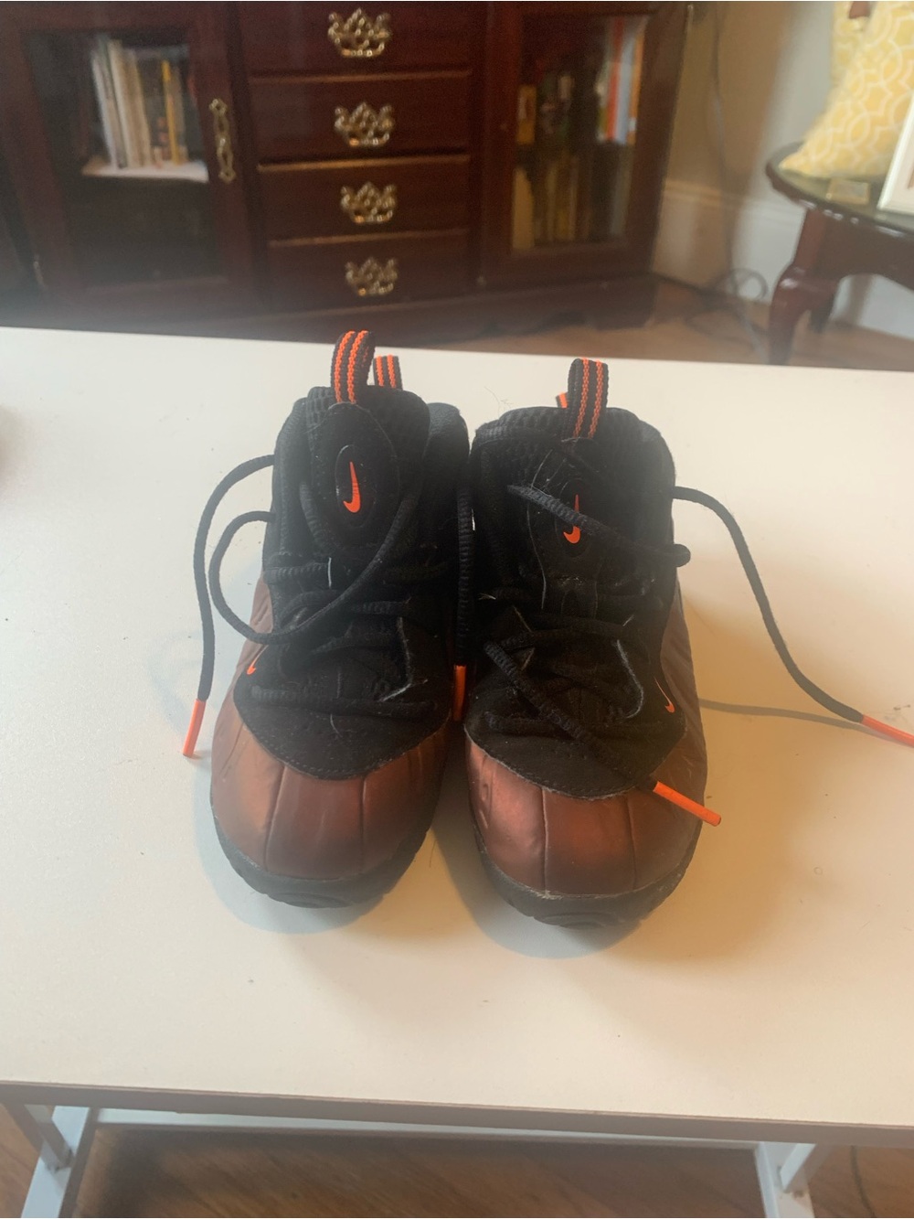 Nike Kids Black Sneakers with Copper Accents